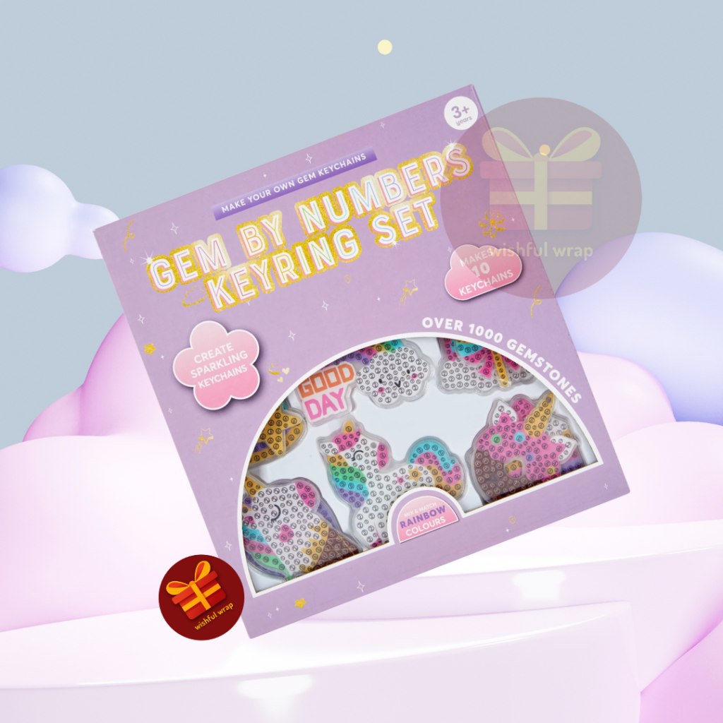 Make Your Own Gem Keychains: Gem by Numbers Keyring Set