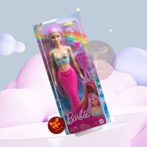 Mattel Barbie Mermaid Doll With 18cm-Long Fantasy Hair & Accessories