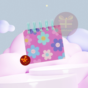 Spiral Sticky Note Pad (Flower)