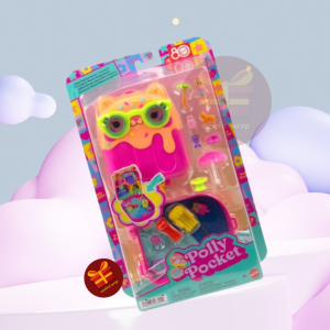 Polly Pocket Dolls and Playset,  Kitty Popsicle Resort Compact